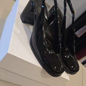 Celine Glossy Black Heels